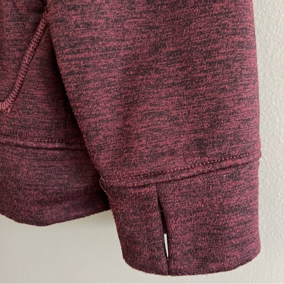 Burton Men's Oak Full-Zip Hoodie Utility Technical Dryride Heather Burgundy S - Picture 5 of 15